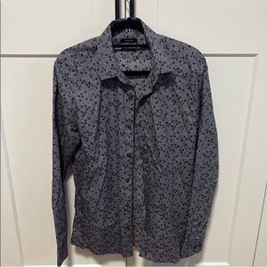 RW&CO. Geometric Print Shirt in Blue and Brown
